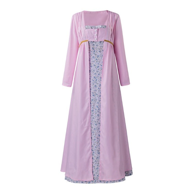 Vestido Regencia Jane Austen Pastoral | Traje Victoriano Medieval para Baile - Fantasia Cosera