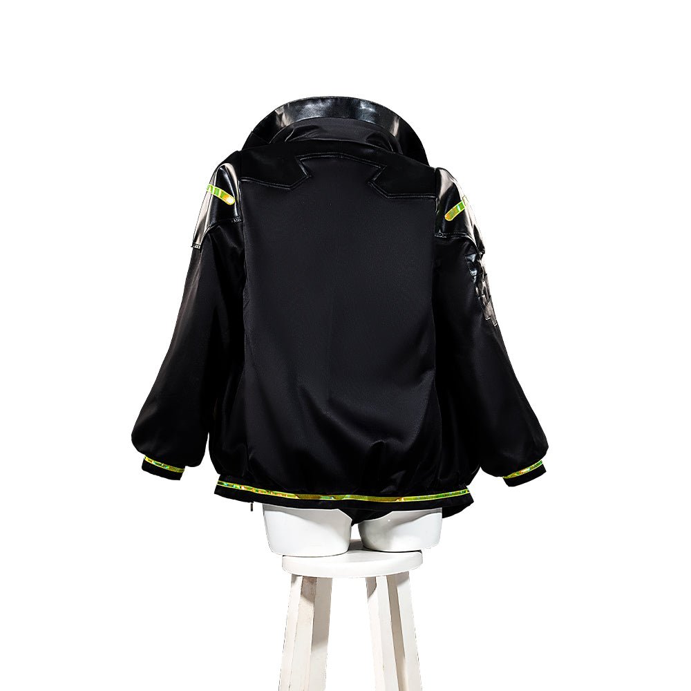 Traje de Cosplay de Rebecca de Cyberpunk: Edgerunners - Abrigo Negro para Halloween - Fantasia Cosera