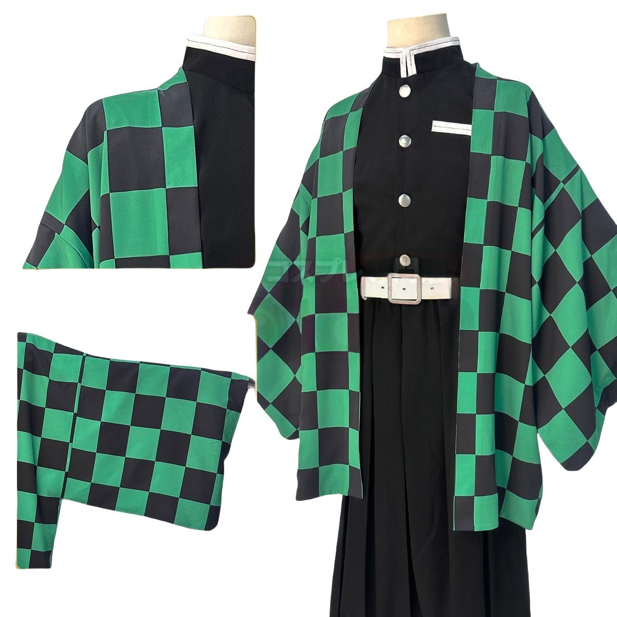 Traje de Cosplay de Kamado Tanjiro - Demon Slayer Anime - Fantasia Cosera