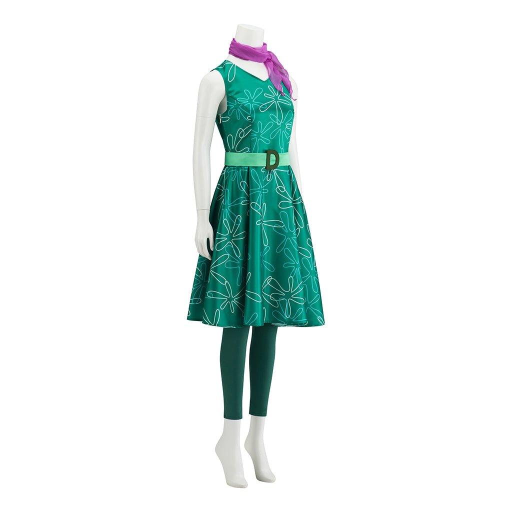 Traje de Cosplay de Disgust | Vestido Verde para Mujer | Disfraz de Fiesta de Halloween - Fantasia Cosera