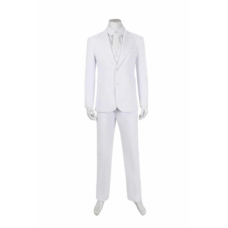 Traje de Cosplay Joker 2 Arthur Fleck Blanco - Conjunto Completo: Traje, Camisa, Chaleco, Pantalones, Corbata - Fantasia Cosera