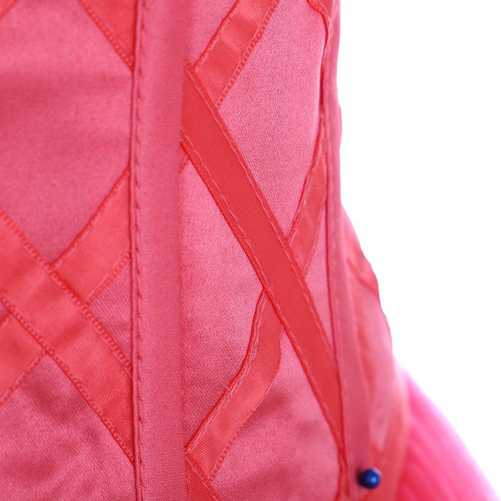 Vestido de Cosplay de Glinda la Bruja Buena Rosa de Encaje y Tul con Tirantes para Mujer - Fantasia Cosera