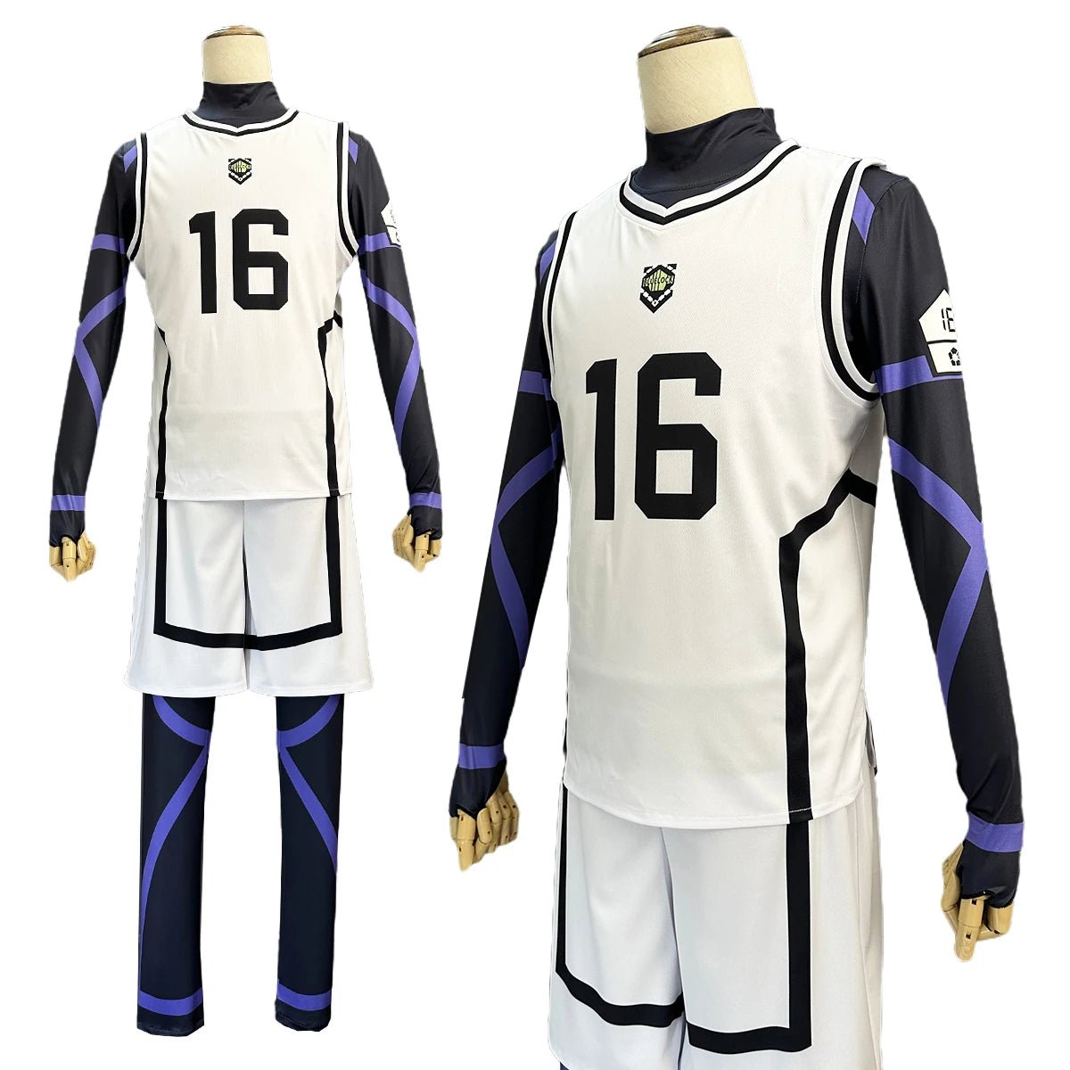 Peluca Cosplay Anime Blue Lock NAGI Bachira Isagi Barou Uniforme de Fútbol Blanco - Fantasia Cosera