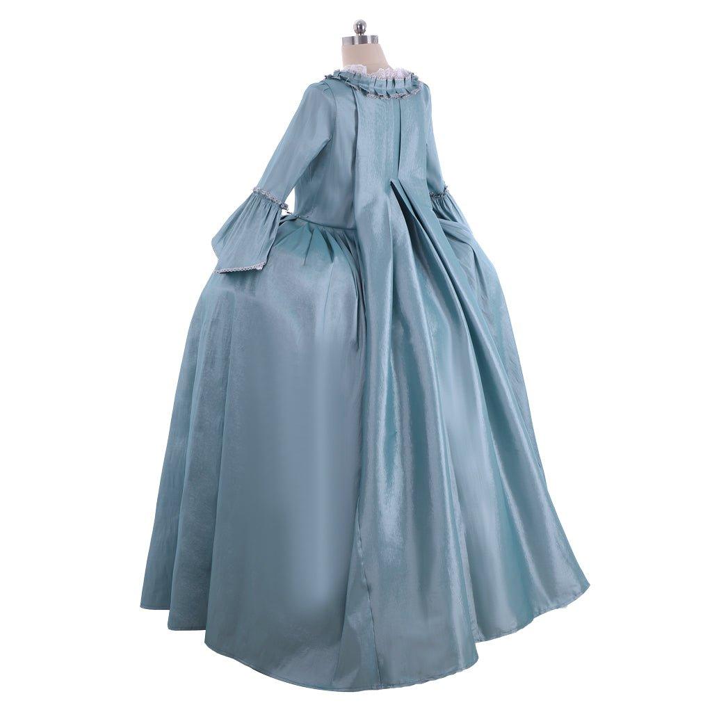 Vestido Rococó de Marie Antoinette del Siglo XVIII - Elegante vestido azul con encaje - Fantasia Cosera