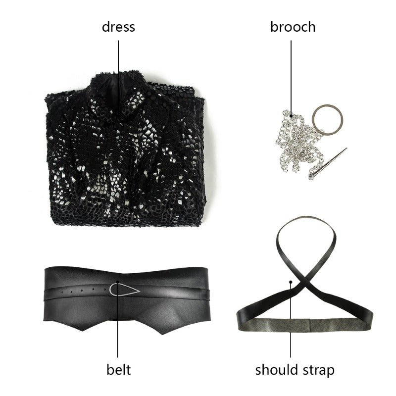 Vestido Largo de Cosplay de Sansa Stark Conjunto Completo para Mujer Disfraz de Halloween - Fantasia Cosera