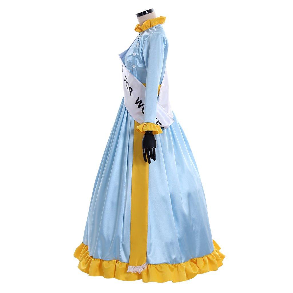 Vestido de Gala Azul Winifred Mrs. Banks | Disfraz de Cosplay para Halloween - Fantasia Cosera
