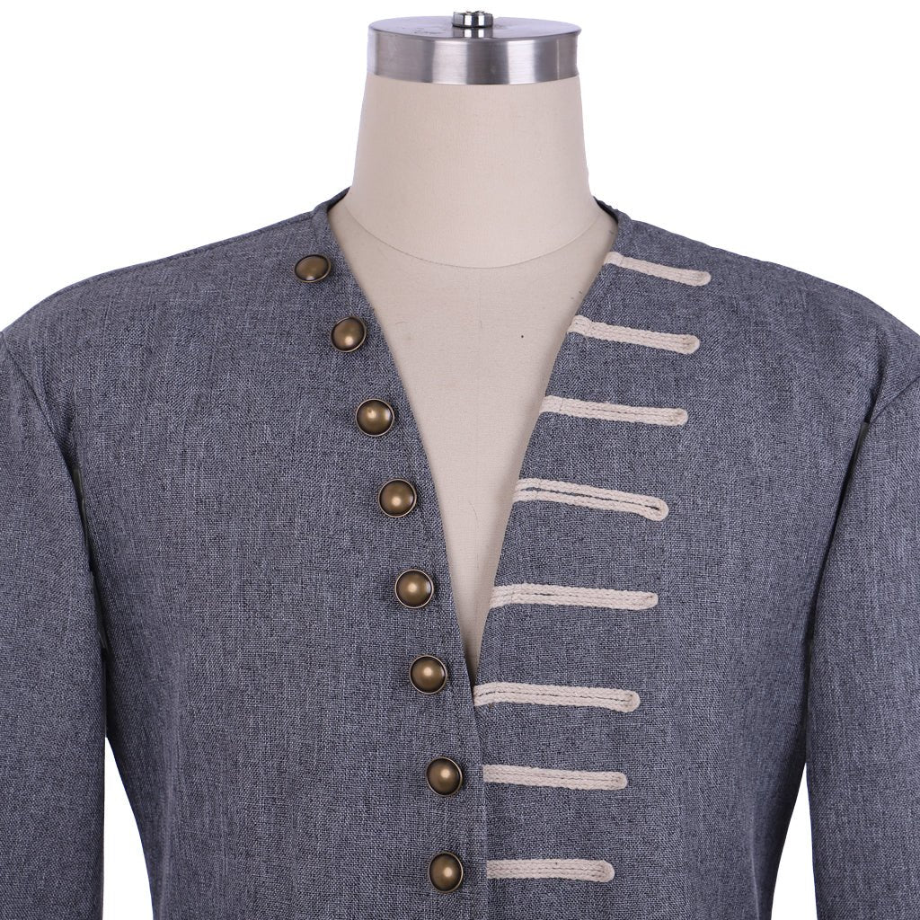 Chaqueta de Pirata para Hombre - Disfraz de Capitán Medieval Inspirado en Sparrow para Halloween - Fantasia Cosera