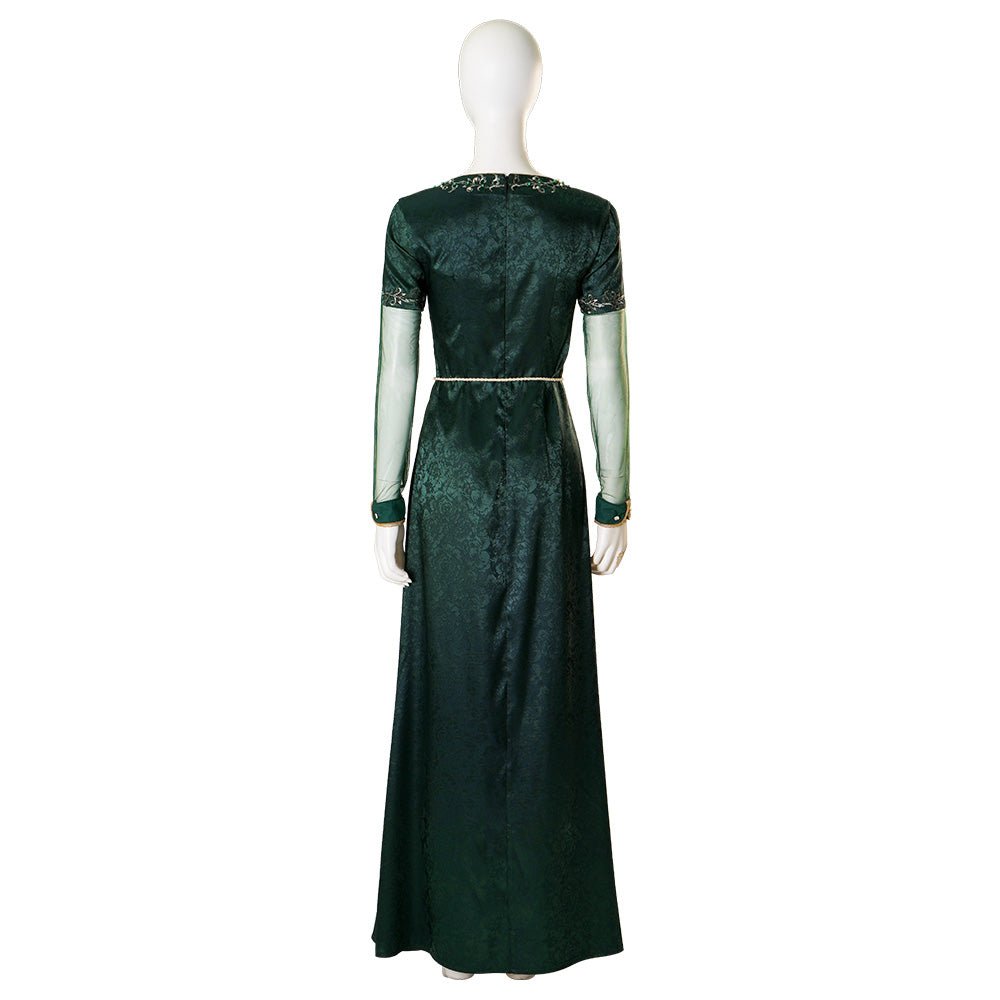 Traje de Cosplay de Alicent Hightower con Capa Verde de 'La Casa del Dragón' para Halloween - Fantasia Cosera