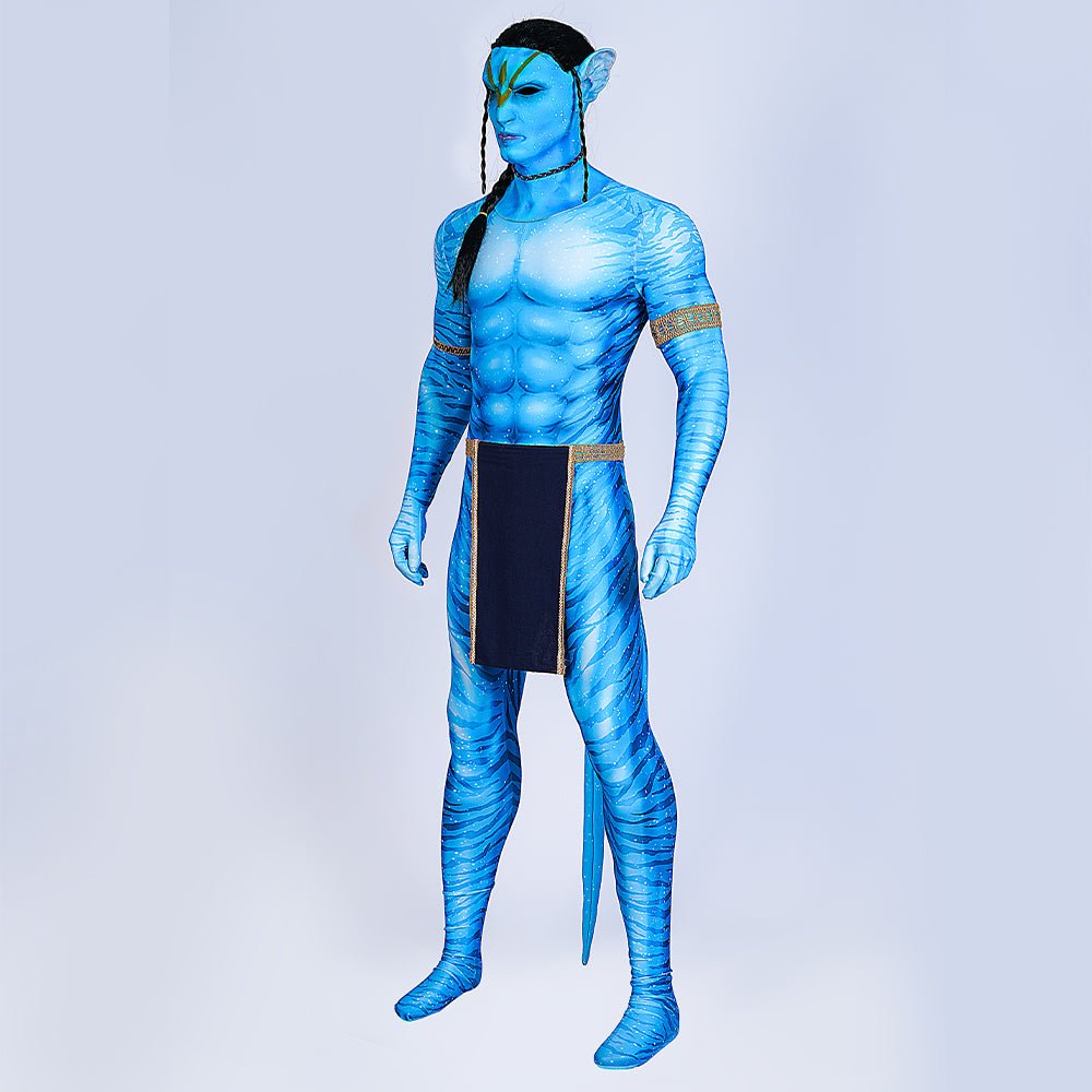Traje de Cosplay de Jake Sully - Avatar: El Sentido del Agua Outfit de Guerrero Masculino para Halloween y Eventos - Fantasia Cosera