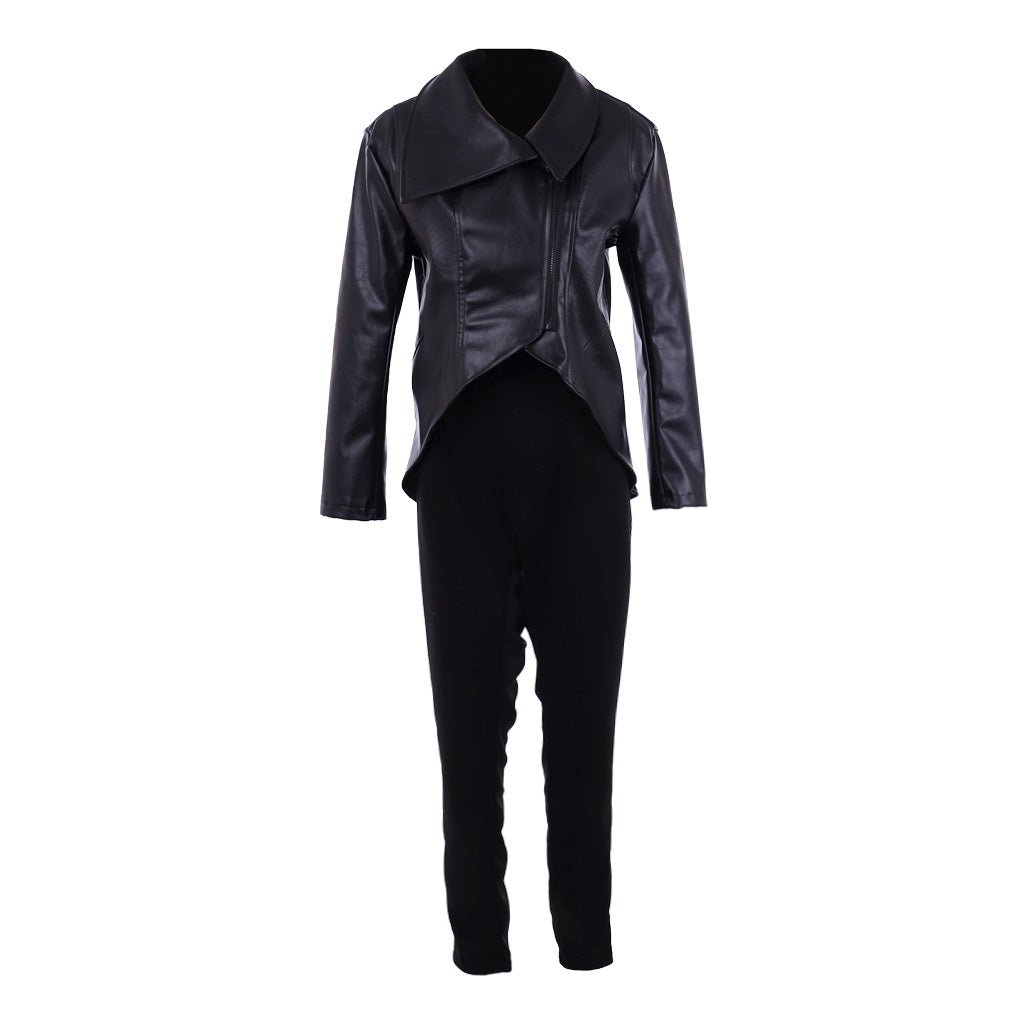 Traje de Cosplay de Emma Swan de Once Upon a Time - Chaqueta y Pantalones Negros para Mujer - Fantasia Cosera