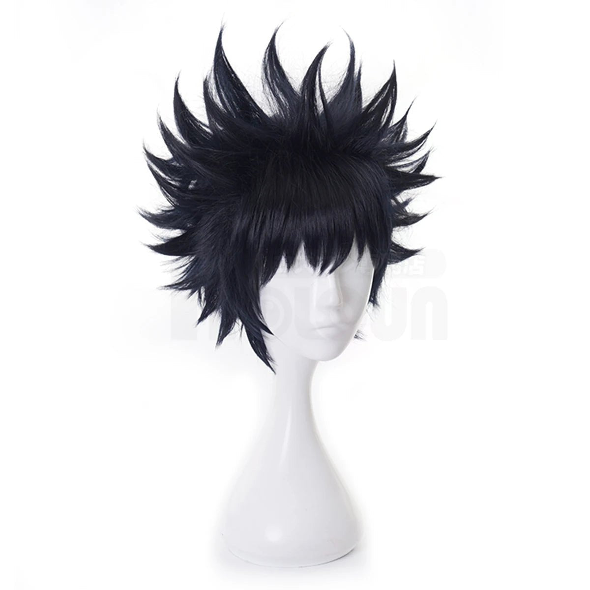 Peluca de Cosplay de Megumi Fushiguro de Jujutsu Kaisen, Fibra Sintética Premium, Talla Ajustable para Halloween y Fiestas - Fantasia Cosera