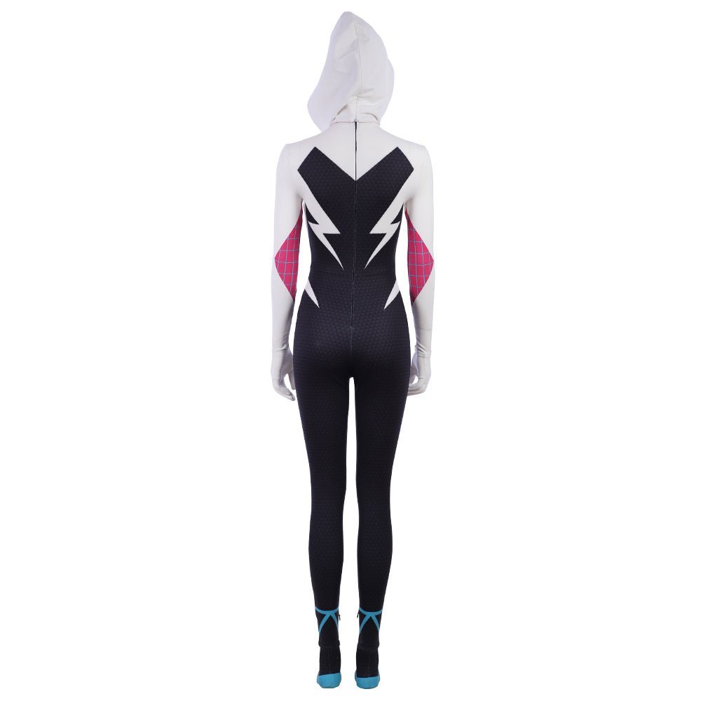 Traje de Cosplay de Spider-Gwen / Ghost-Spider de Spider-Man: Into the Spider-Verse - Fantasia Cosera