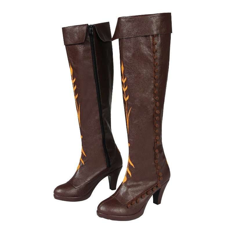 Conjunto Épico de Anna de Frozen II con Zapatos - Abraza la Magia de Arendelle - Fantasia Cosera