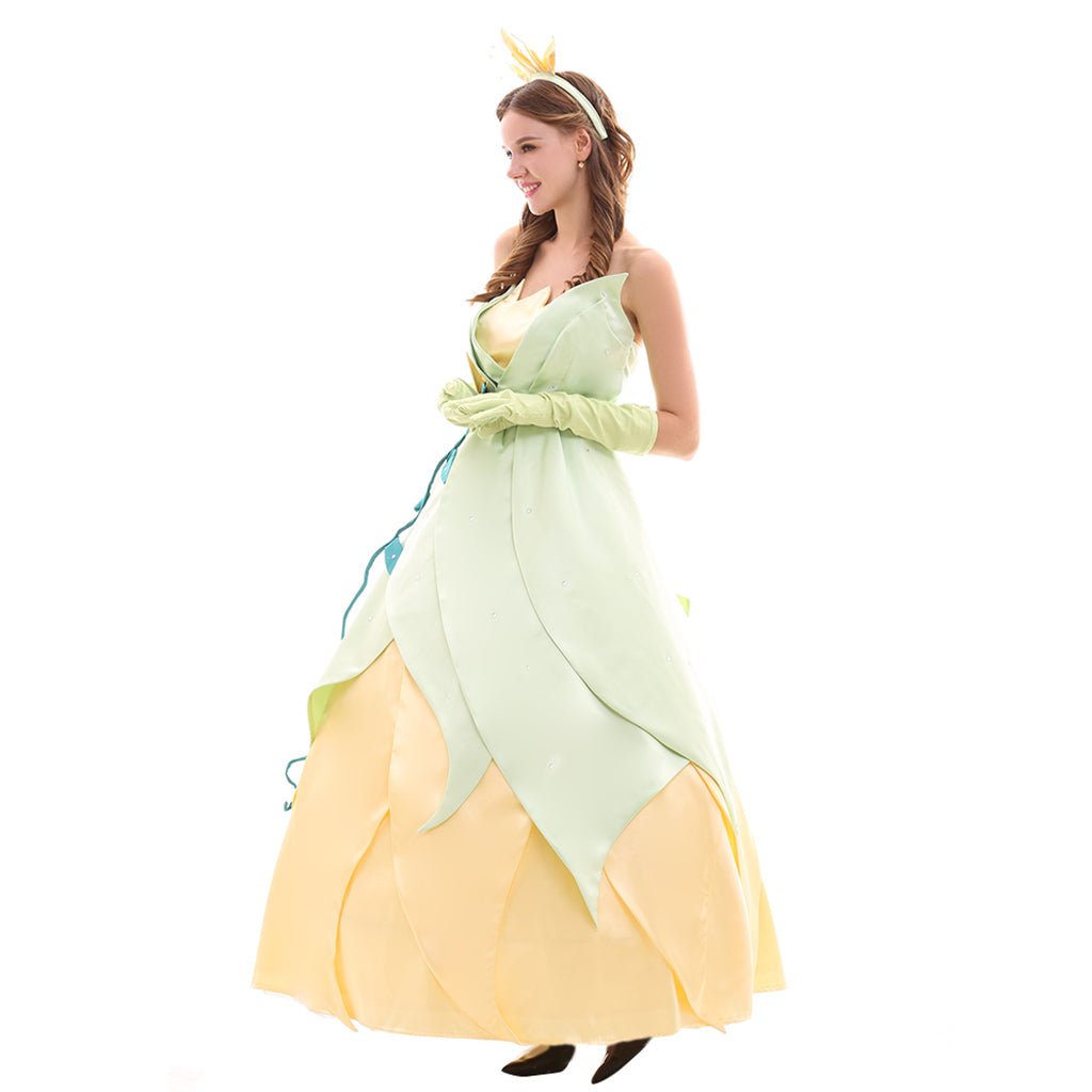 Serie de Trajes de Cosplay de la Princesa Tiana | Vestidos Elegantes para Cosplay, Fiestas y Halloween - Fantasia Cosera