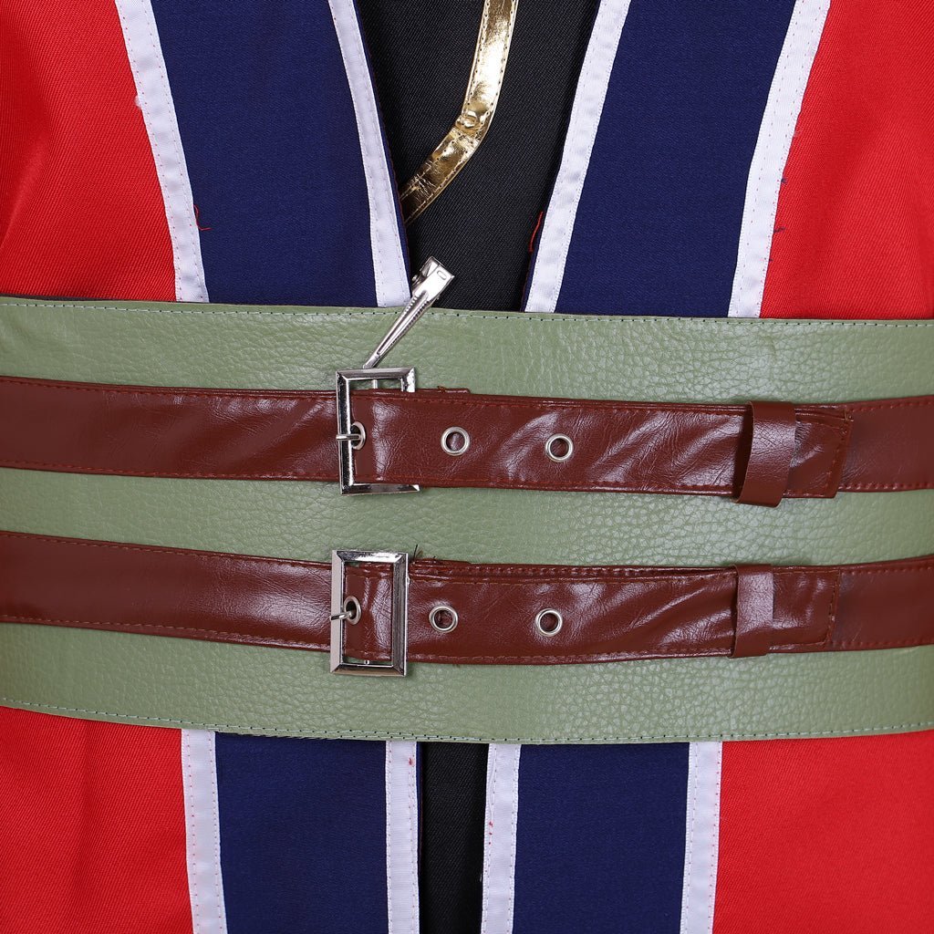 Traje de Cosplay de Auron de Final Fantasy X | Conjunto Completo de Traje Rojo para Role Play - Fantasia Cosera