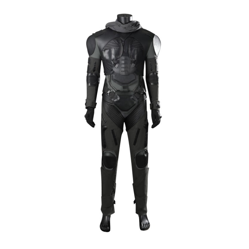 Traje de Cosplay Paul Atreides Fremen Stillsuit de Dune 2 con Mono y Máscara - Fantasia Cosera