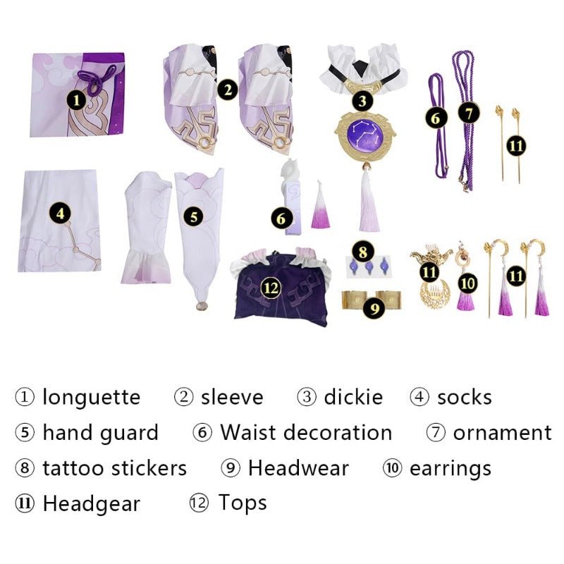 Traje de Cosplay de Fu Xuan de Honkai Star Rail para Halloween y Carnaval - Fantasia Cosera