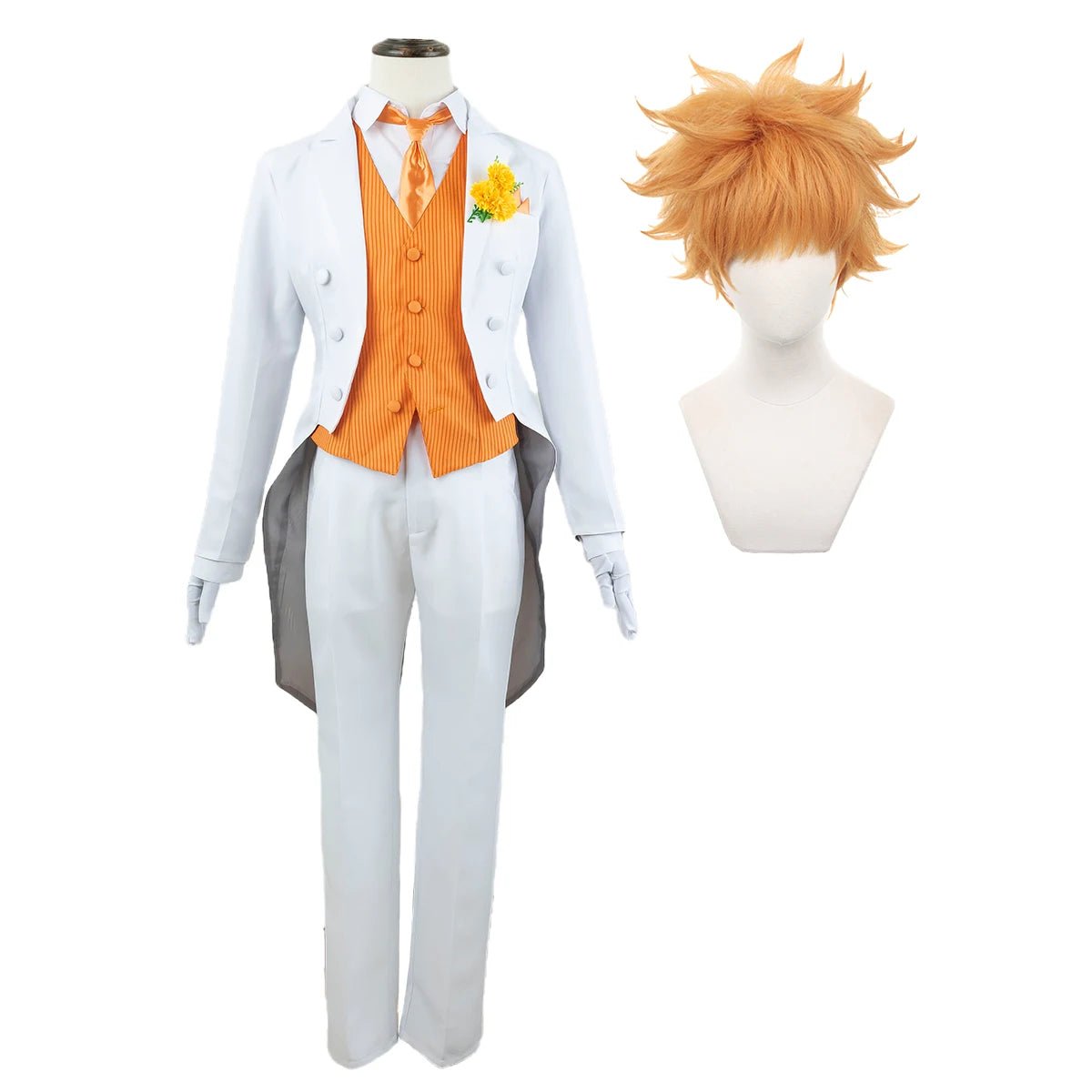 Traje de Cosplay de Kunigami de Blue Lock Anime con Peluca, Tuxedo y Corsage - Fantasia Cosera