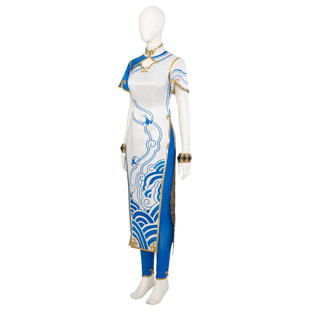 Traje de Cosplay de Chun-Li con Cheongsam de Street Fighter - Fantasia Cosera