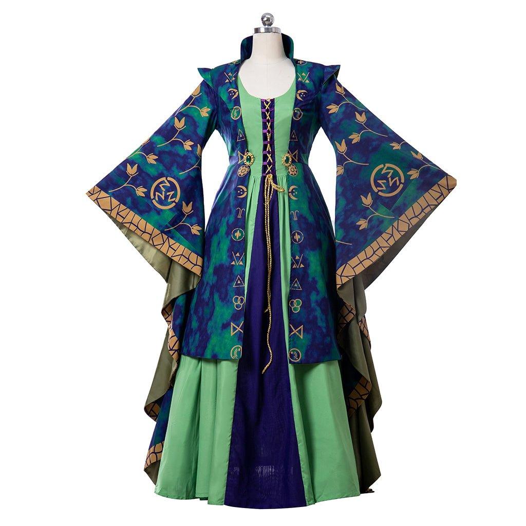 Disfraz de Winifred Sanderson para Mujer | Vestido de Bruja Verde para Halloween - Fantasia Cosera