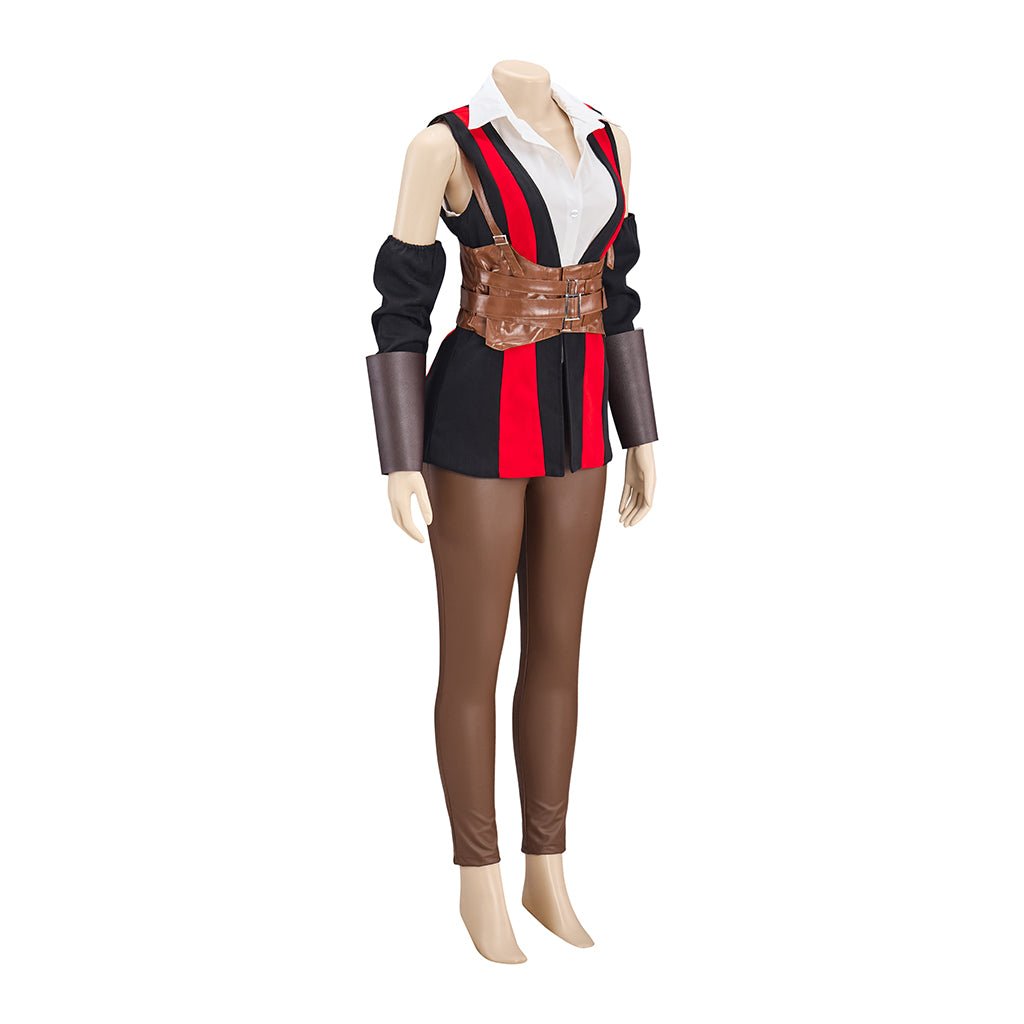 Conjunto de Chaqueta y Pantalones de Cuero PU para Mujer Estiloso – Perfecto para Cosplay y Outfits Geniales - Fantasia Cosera