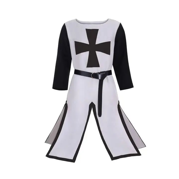 Traje de Cosplay de Caballero Medieval - Tabardo Hospitalario y Túnica para Hombres - Fantasia Cosera