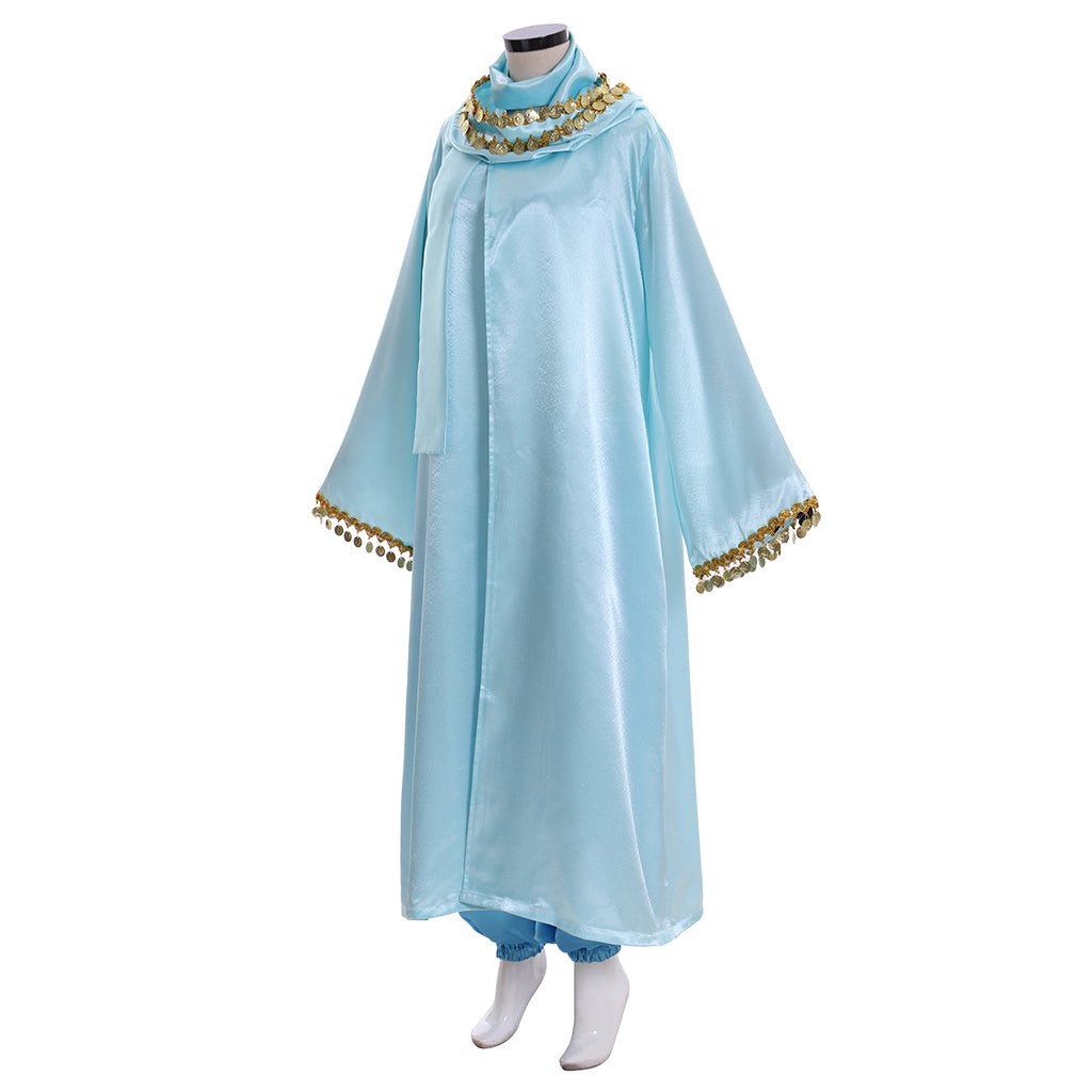 Disfraz de Princesa Jasmine con Capa | Traje de Disney Aladdin para Halloween y Fiestas Temáticas - Fantasia Cosera