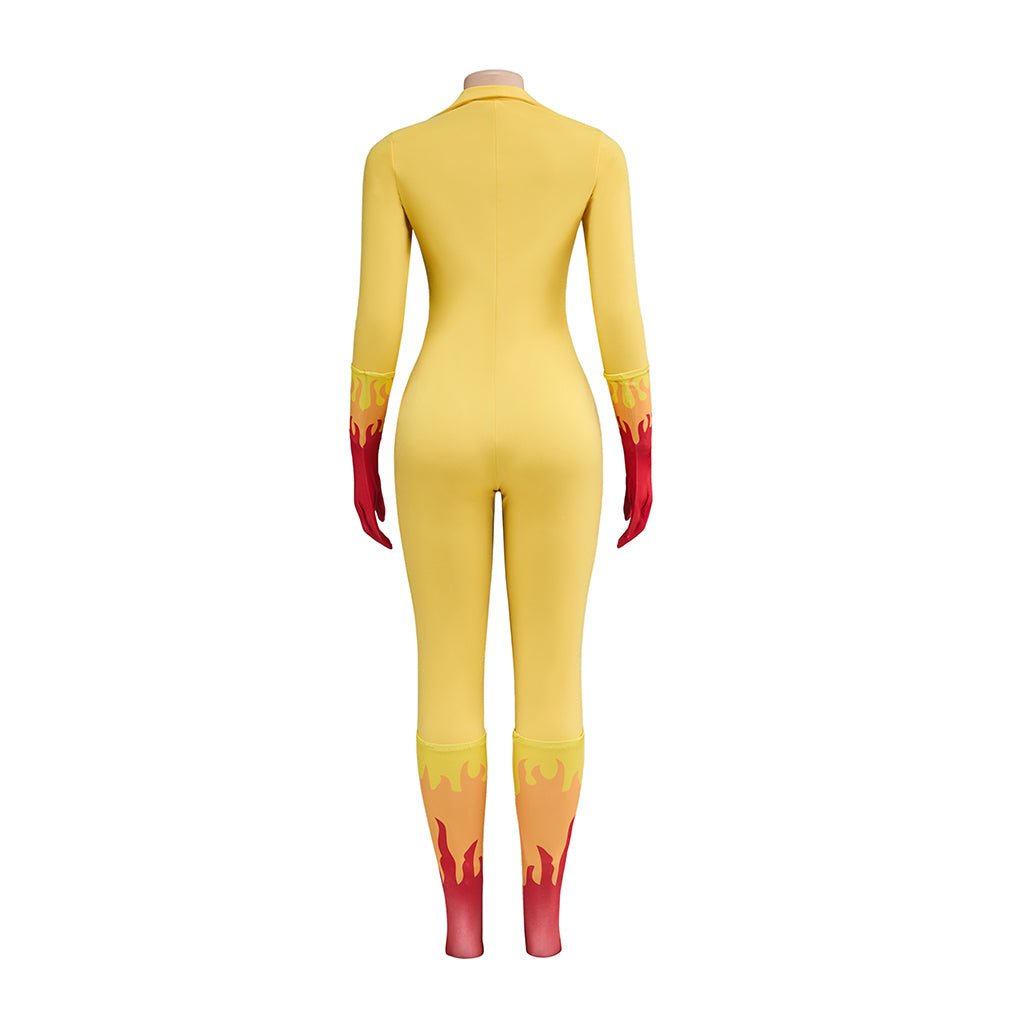 Traje de Cosplay de Firestar – Amigos Asombrosos Ángel Superhéroe Bodysuit - Fantasia Cosera