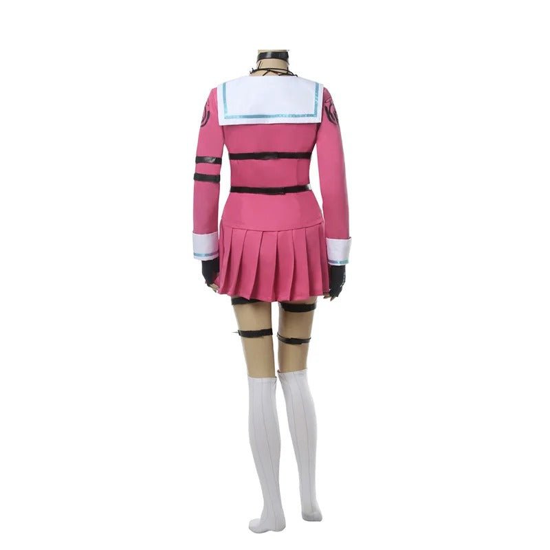 Traje de Cosplay de Miu Iruma de Danganronpa para Mujer - Uniforme Escolar Rosa - Fantasia Cosera