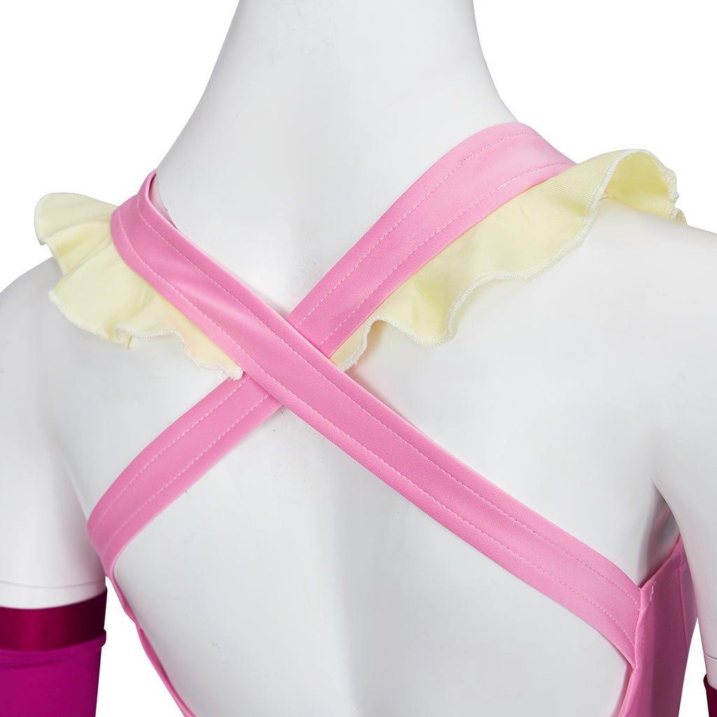 Vestido Rosa de Cosplay Anime Me!Me!Me! MeMeMe-chan con Guantes y Medias | Traje de Halloween para Mujeres y Niñas - Fantasia Cosera