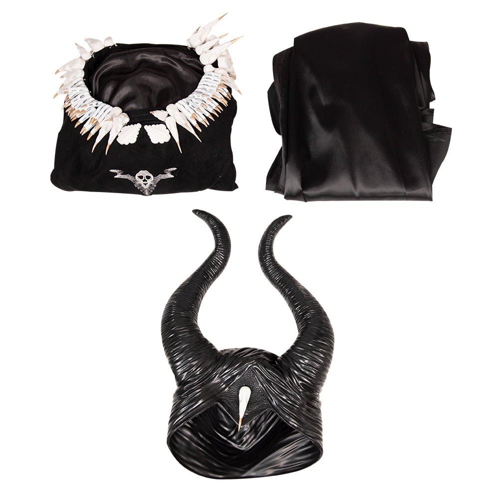 Traje de Cosplay de Maléfica de la Película La Bella Durmiente - Fantasia Cosera