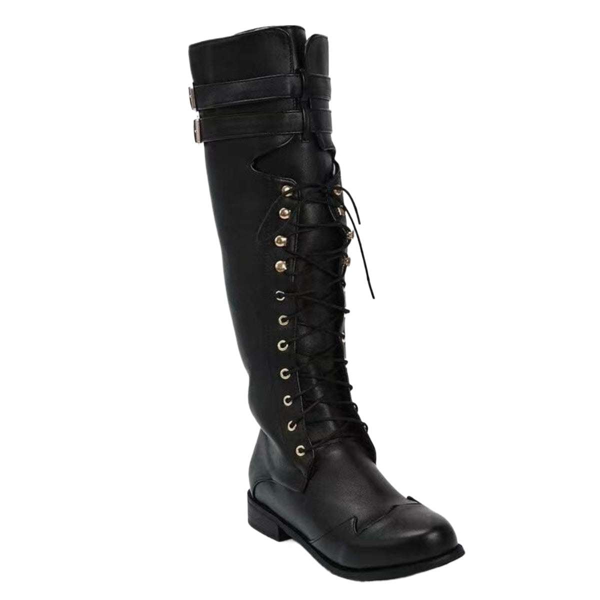 Botas de Cosplay Steampunk Medieval para Hombres y Mujeres, Zapatos Pirata de Cuero PU - Fantasia Cosera