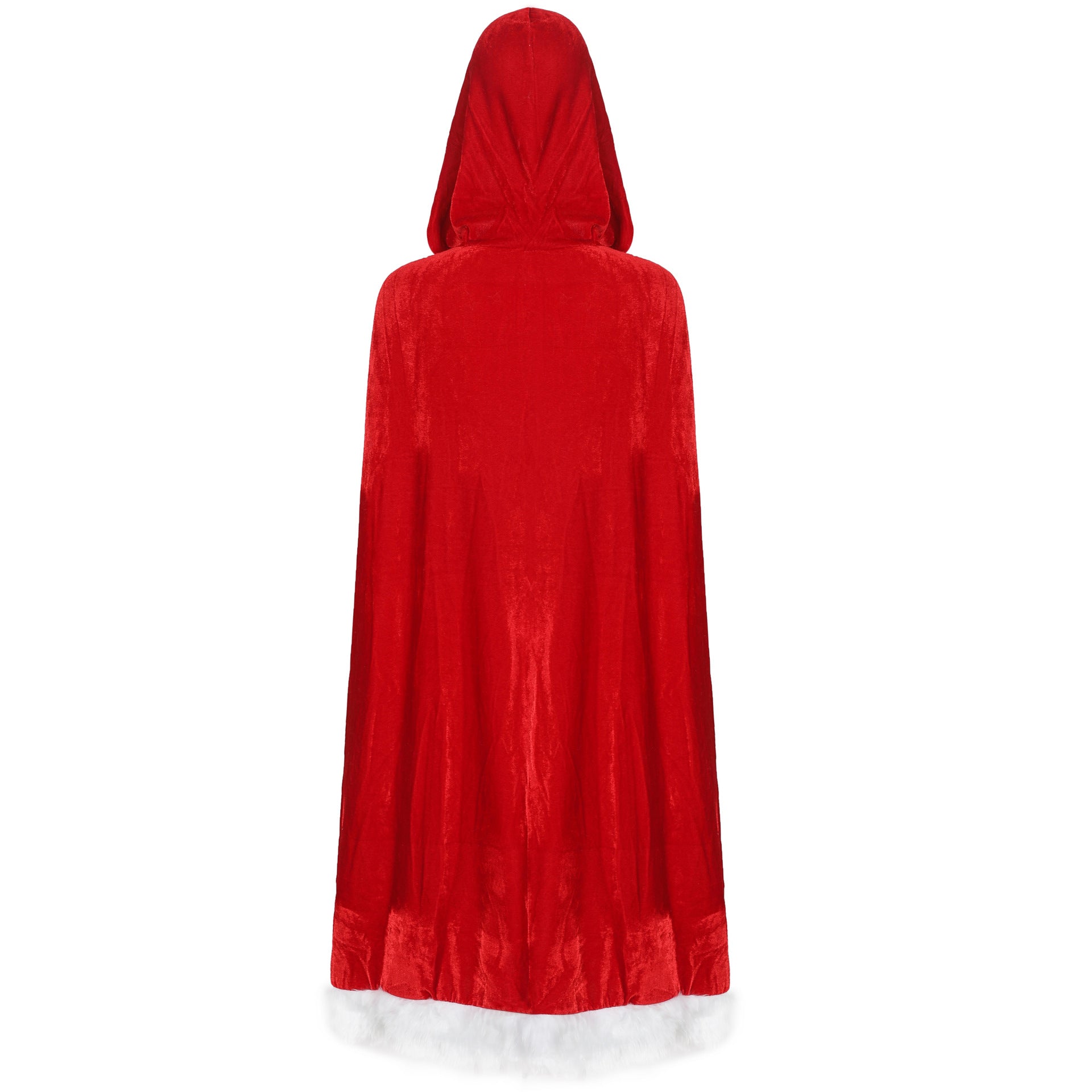 Vestido con capa rojo para mujer, ropa de Navidad, trajes para fiestas temáticas - Fantasia Cosera