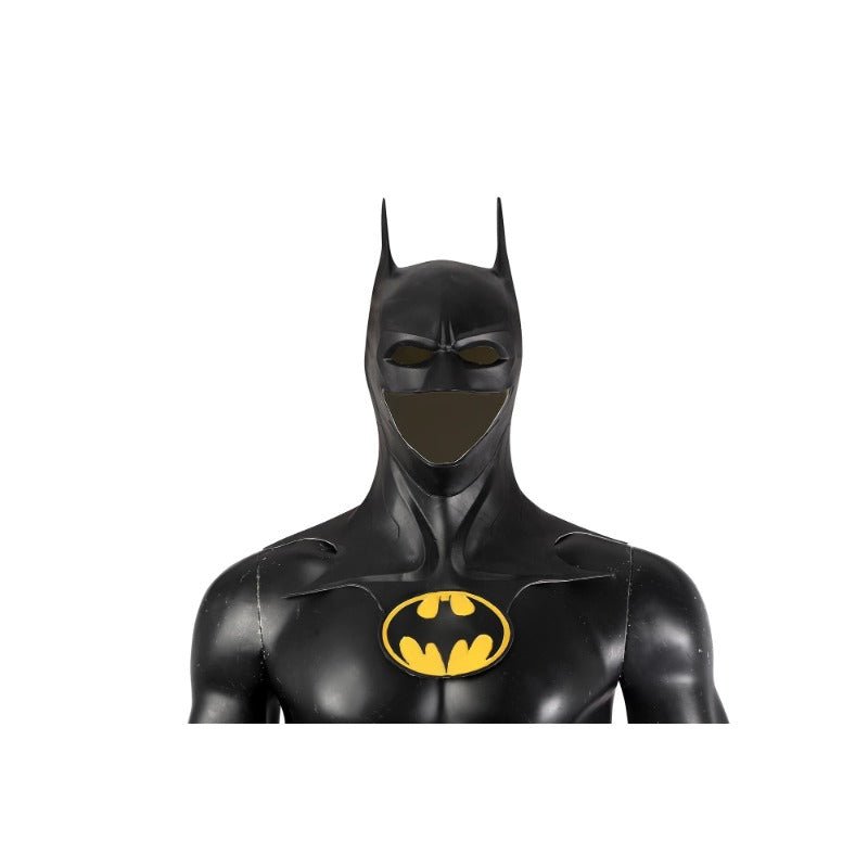 Traje de Cosplay de Batman Bruce Wayne Michael Keaton de The Flash - Bodysuit, Capa y Máscara - Fantasia Cosera