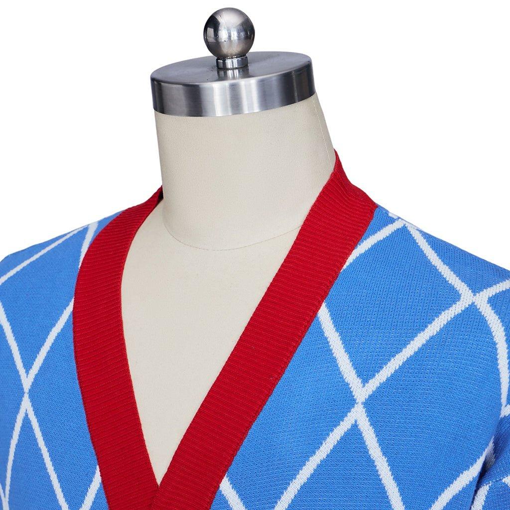 Traje de Cosplay de Guido Mista Suéter Cardigán | Conjunto de Chaqueta y Abrigo de Aventura para Adultos | Disfraz de Halloween - Fantasia Cosera