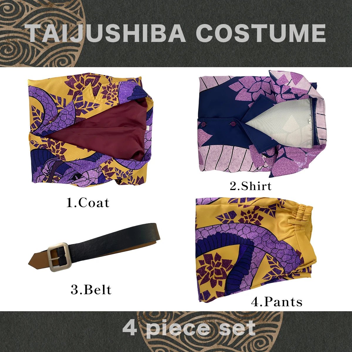 Traje de Cosplay Taiju Shiba Tokyo Anime con Diseño de Serpiente para Convenciones y Halloween - Fantasia Cosera