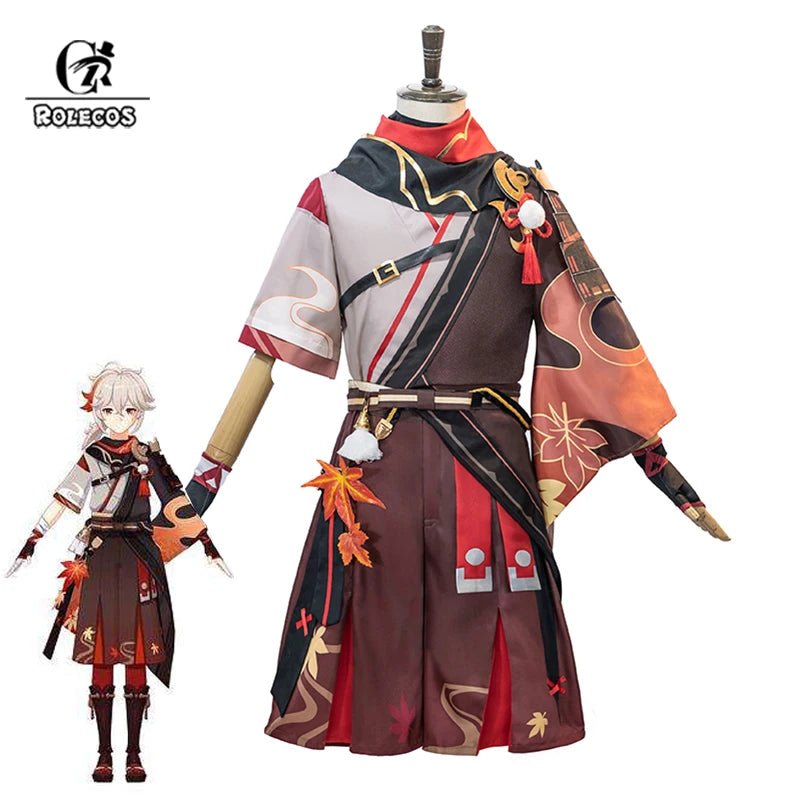 Traje de Cosplay de Kaedehara Kazuha Genshin Impact Kiryu Kazuha para Hombres Conjunto Completo - Fantasia Cosera
