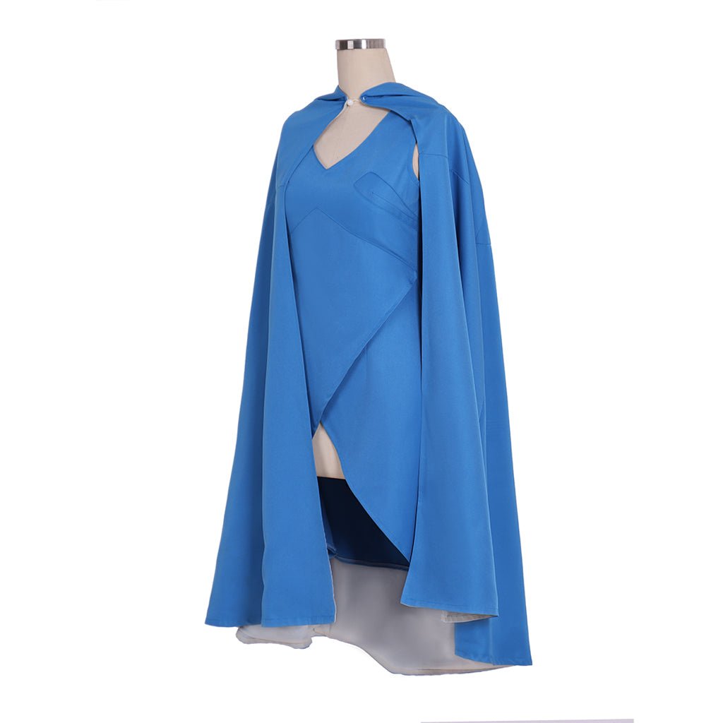 Traje de Cosplay de Daenerys Targaryen Vestido Azul con Capa para Mujer - Fantasia Cosera