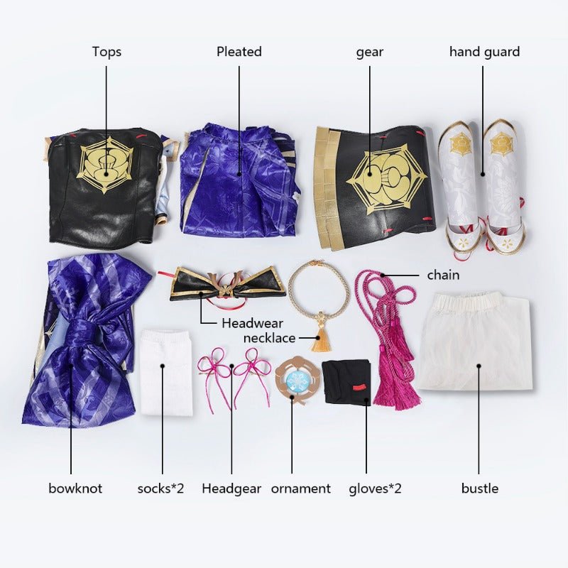Traje de Cosplay de Kamisato Ayaka de Genshin Impact - Conjunto Completo para Halloween - Fantasia Cosera