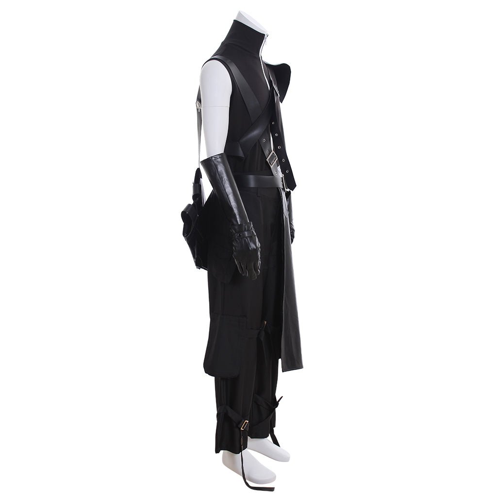 Traje de Cosplay de Cloud Strife de Final Fantasy VII Conjunto Completo con Guantes, Capa y Cinturón - Fantasia Cosera