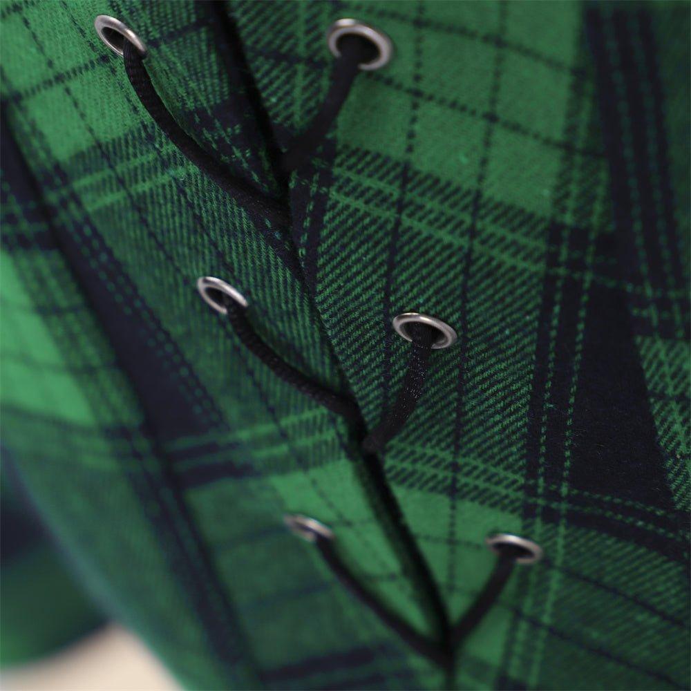 Vestido Rococó de Marie Antoinette del Siglo XVIII - Verde y Negro con Encaje - Fantasia Cosera