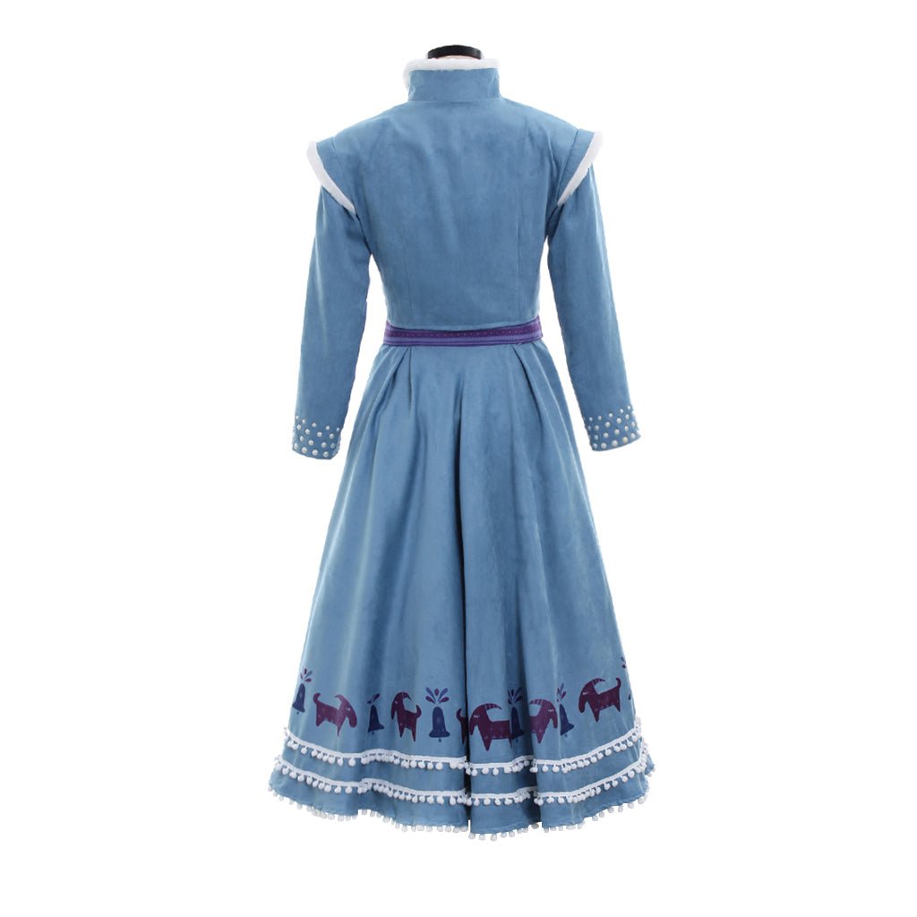 Traje de Cosplay de Anna Princesa | Conjunto de Camisa, Falda y Abrigo para Mujer Adulta en Halloween y Eventos Disney - Fantasia Cosera