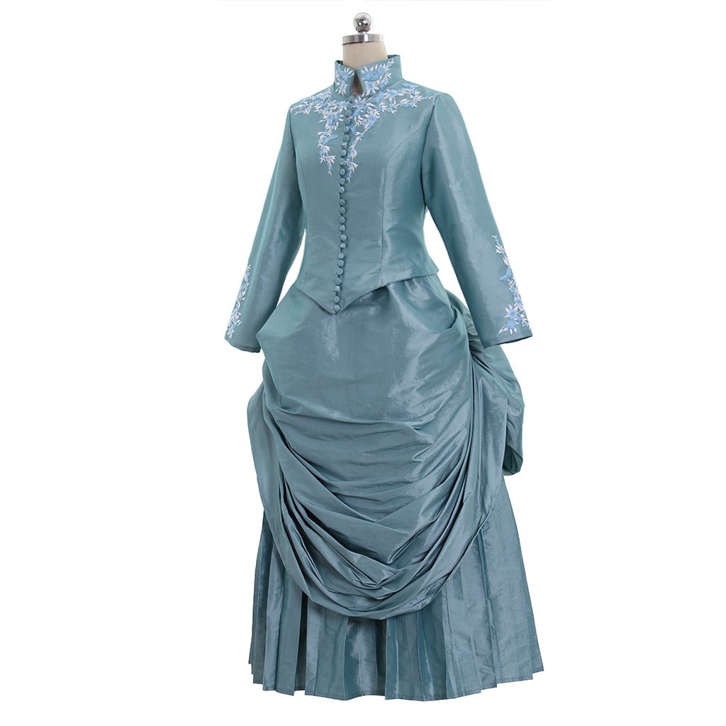 Vestido Victoriano de Día Verde | Vestido Inspirado en Drácula para Fiesta de Té y Baile - Fantasia Cosera