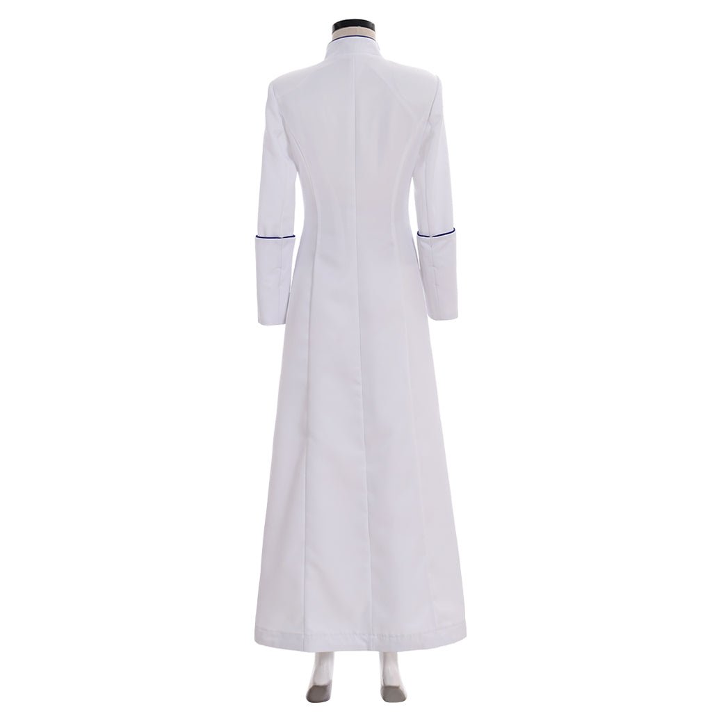 Túnica Blanca de Sacerdotisa Romana Vestimenta de Clérigo Medieval para Mujer - Fantasia Cosera