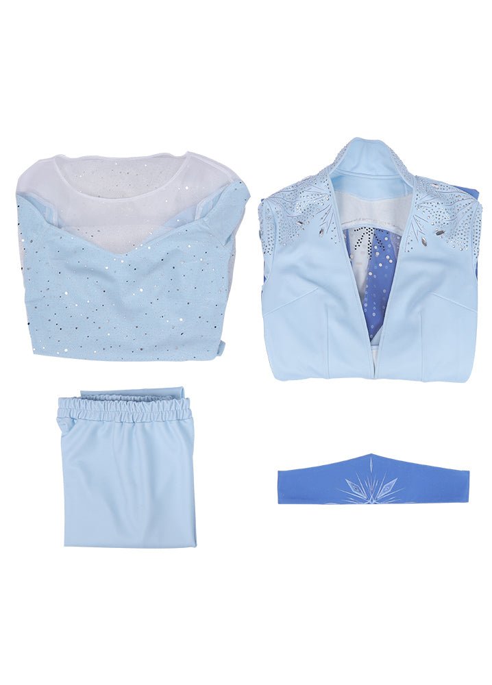 Traje de Cosplay de Elsa de Frozen 2 - Réplica Premium de la Película - Fantasia Cosera