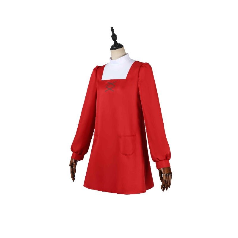 Traje de Cosplay SPY×FAMILY Code White Anya Forger Rojo para Halloween y Eventos - Fantasia Cosera