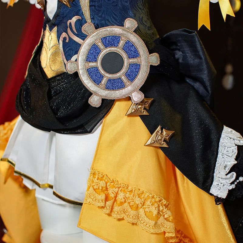 Traje de Cosplay de Genshin Impact Fontaine Navia Spina di Rosula Vestido Steampunk con Sombrero para Mujer - Fantasia Cosera