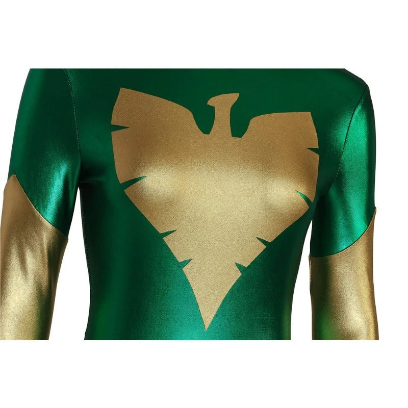 Traje de Cosplay de Jean Grey Fénix Oscura de los X-Men Verde para Halloween - Fantasia Cosera