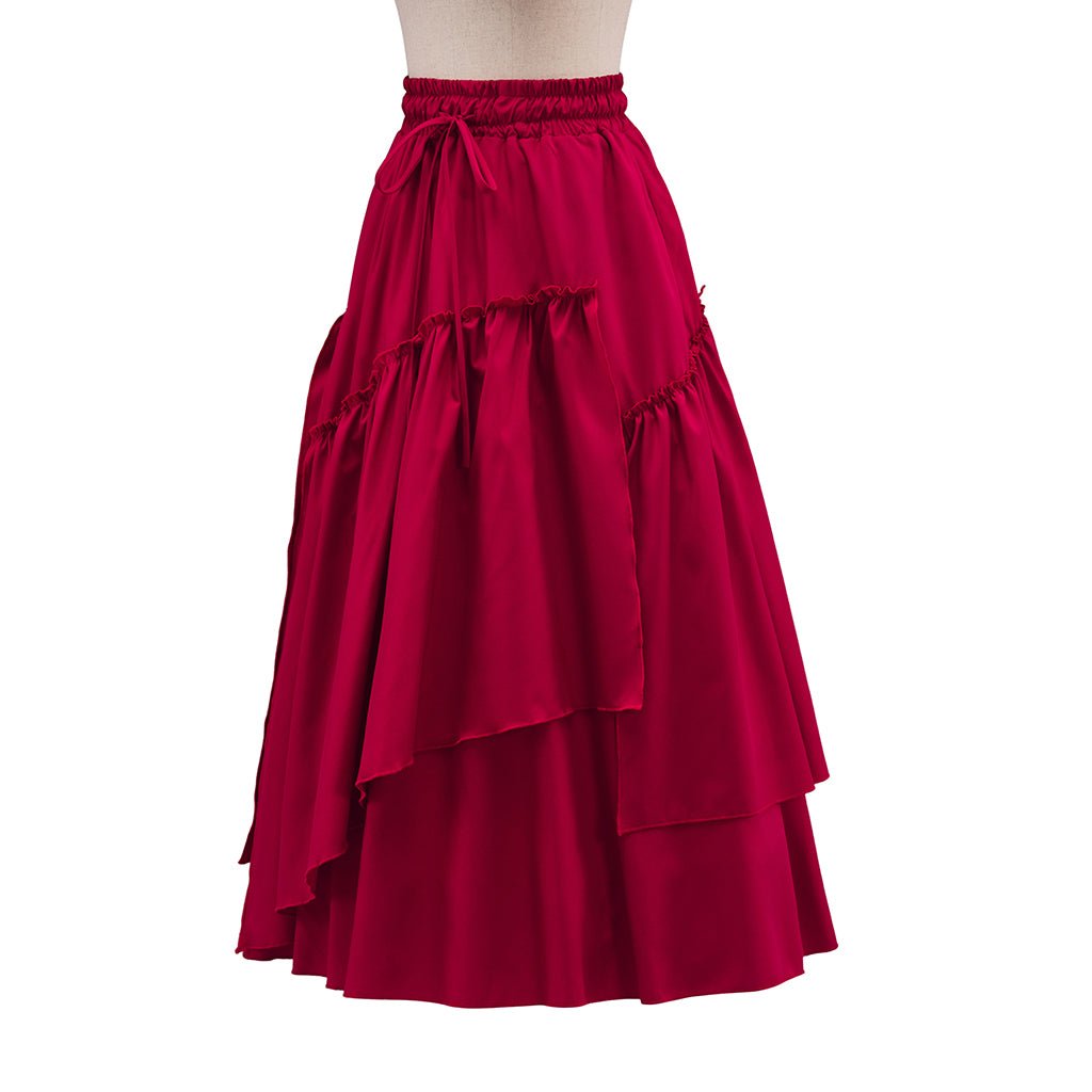 Falda de Pana Retro para Mujer – Falda Plisada de Cuadros Medieval para Cosplay - Fantasia Cosera