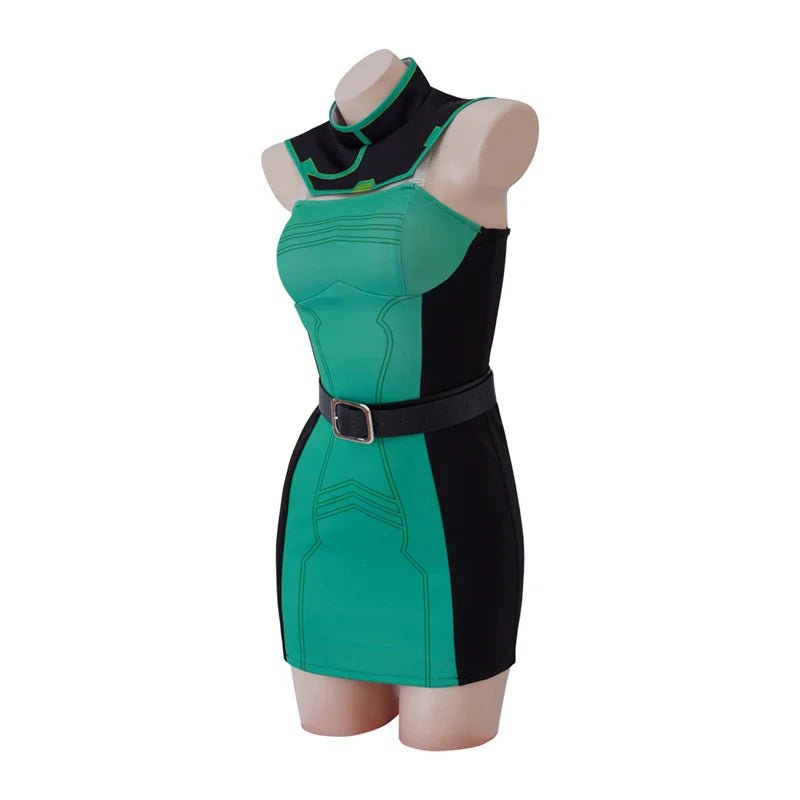 Traje de Cosplay Valorant Viper – Vestido de Combate Verde para Mujer | Disfraz para Fiestas de Halloween - Fantasia Cosera